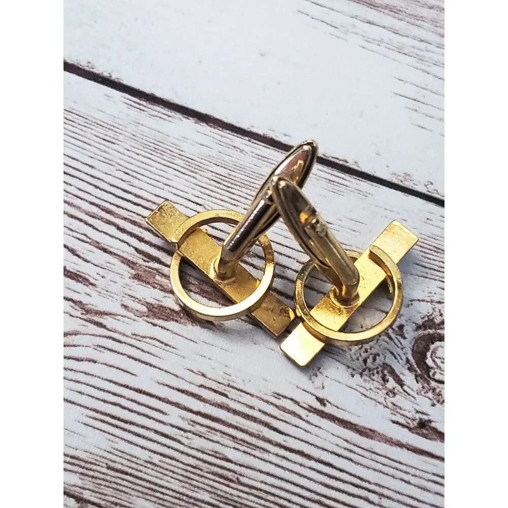 Vintage Cufflinks - Gold Tone Fancy